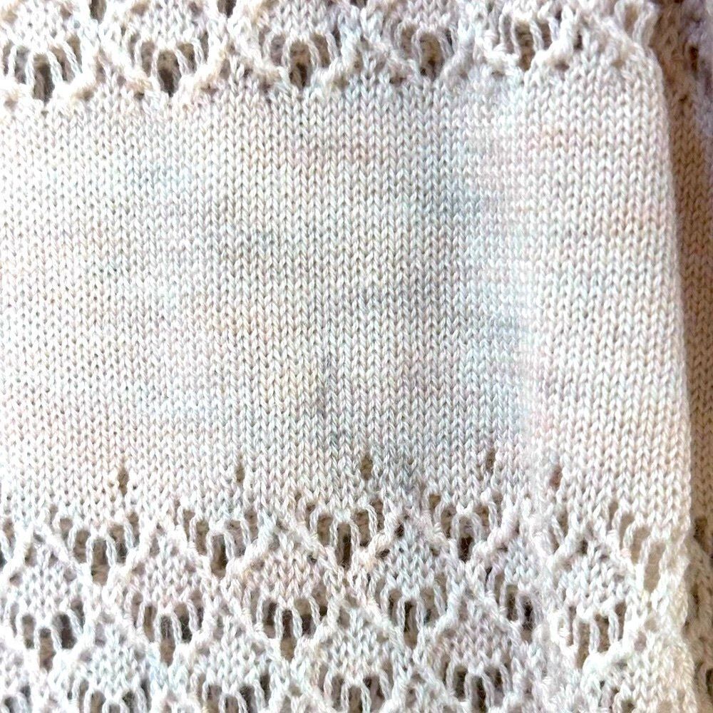 BANANA REPUBLIC Sweater Women Small (S) Beige Cut Out 3/4 Sleeve Ladies - Picture 11 of 11